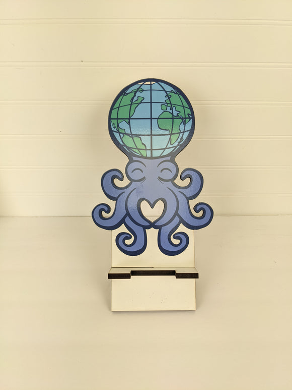 World Octopus phone stand