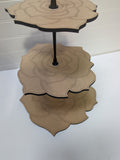 Blank Rose Tiered Tray set