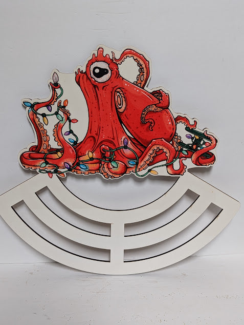 Mrs Glow Octopus wreath rail, wreath sign