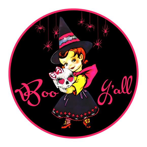 Boo Y'all girl witch- Wreath Sign