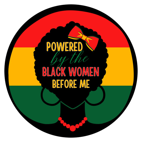 Powered by the Black Women Before Me - Wreath Sign