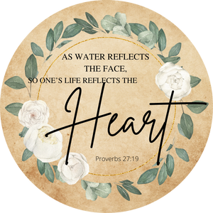 Proverbs 27:19 wreath sign