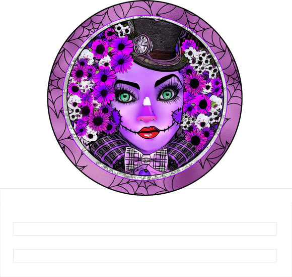 Purple Candycorn Witch Wreath Rail