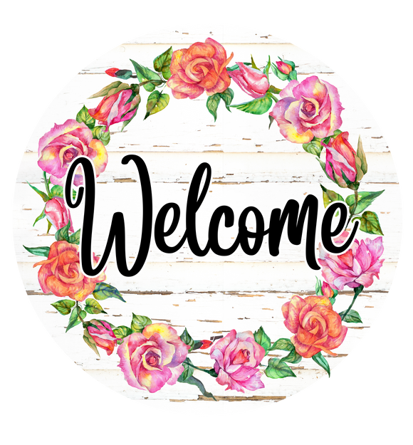 Floral Welcome - Wreath Sign