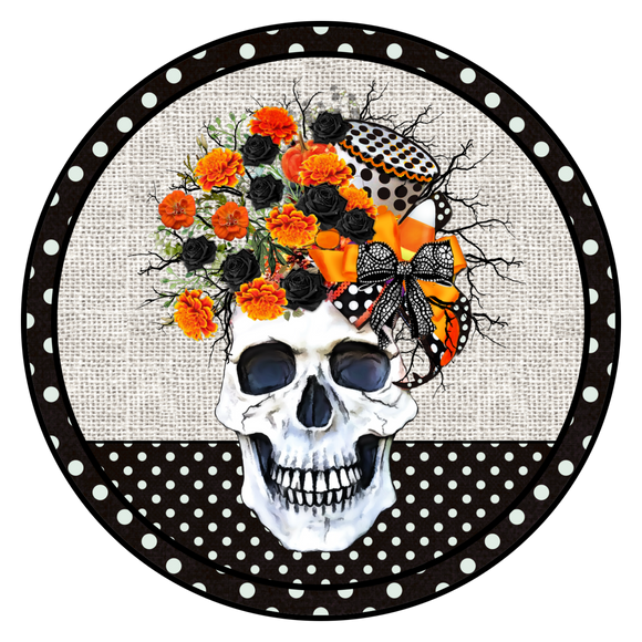 Floral Skull- Wreath Sign