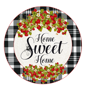 Home Sweet Home Strawberry - Wreath Sign