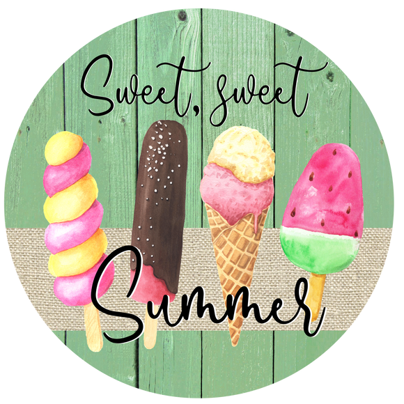 Summer Popsicle - Wreath Sign