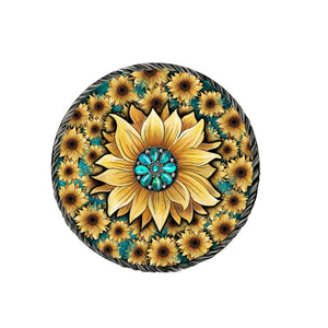Turquoise Sunflower -Wreath Sign