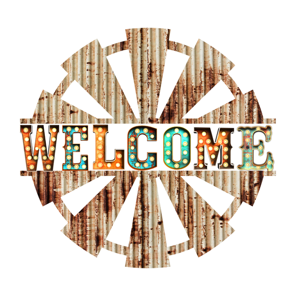 Welcome Windmill - Wreath Sign