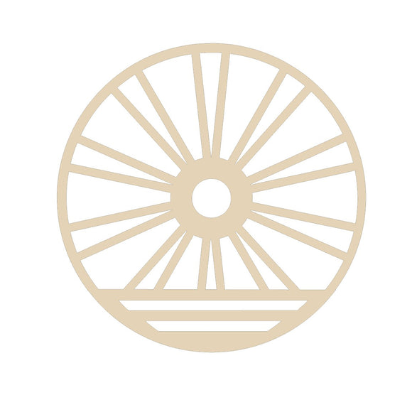 bicycle, wagon wheel wreath rail