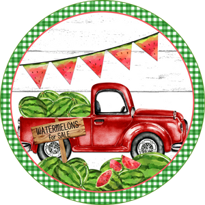 Watermelon Truck - Wreath Sign