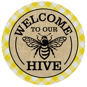 Hive Welcome - Wreath Sign