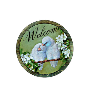 Welcome Love Birds -Wreath Sign