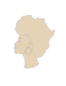 Afro African diva cutout