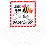 Will You Bee My Valentine? Metal Wreath Sign, Wreath Rail
