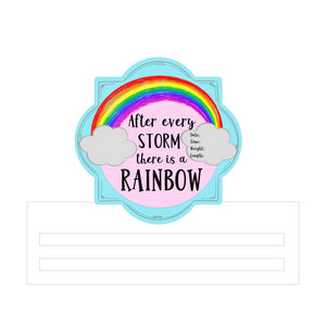 Rainbow Baby Announcement Printed Wreath Rail