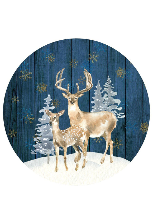Blue Deer - Wreath Sign