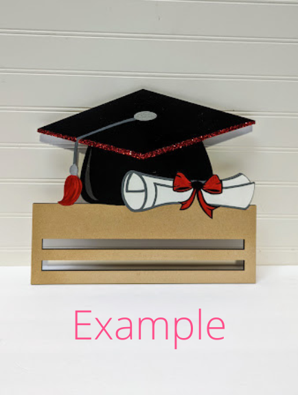 Grad Cap & Diploma Wreath Rail