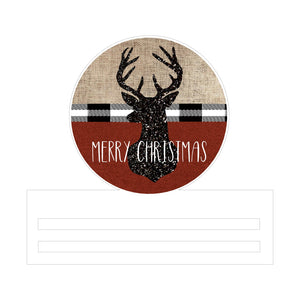 Rustic Deer Christmas Printed Wreath Rail