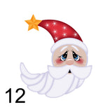 Crescent Santa printed wreath attachment - LEFT facing