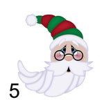 Crescent Santa printed wreath attachment - LEFT facing