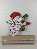 Cupid Gnome Wreath Rail