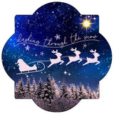 Dashing Through The Snow Quatrefoil wreath sign, wreath rail