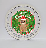 Merry Christmas, Hope You Brought Treats wreath sign, wreath rail, wreath base