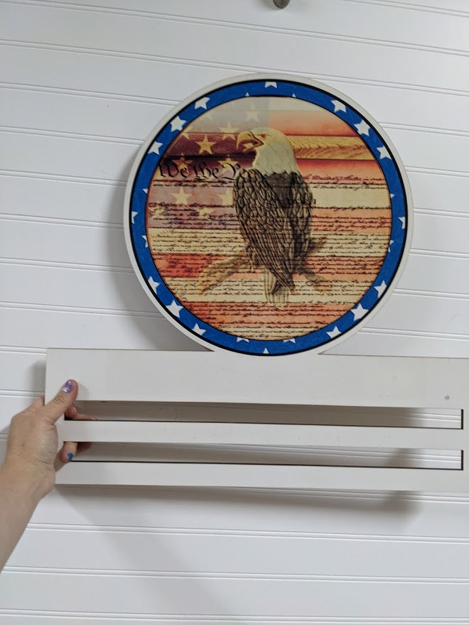 USA Eagle Printed Wreath Rail