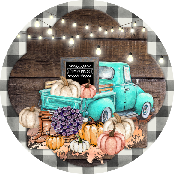Fall Truck- Wreath Sign