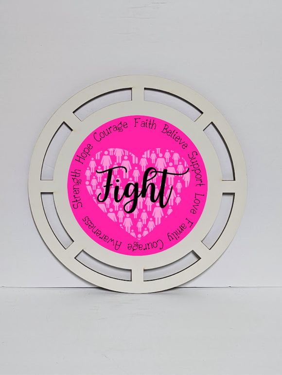 Fight breast cancer wreath base