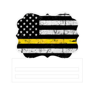 Yellow Line Flag Wreath Rail