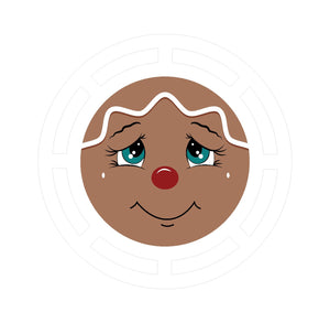 Gingerbread Face Wreath Rail
