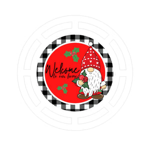 Gnome holly welcome wreath base