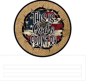 Gods Country Patriotic- wreath rail