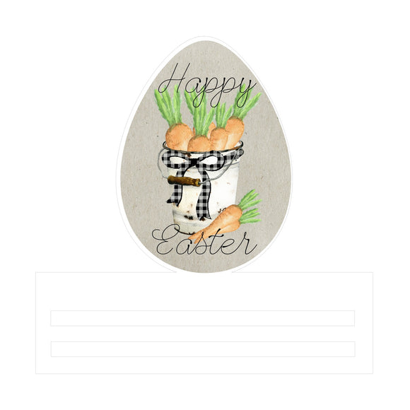 Happy Easter Egg Printed Wreath Rail