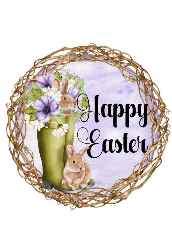 Happy Easter Grapevine - Wreath Sign
