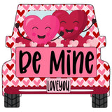 Be Mine Hearts Truck Wreath Sign, Wreath Rail