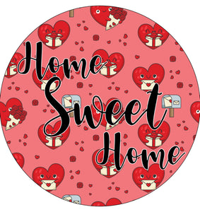 Home Sweet Home Hearts Wreath Sign, Wreath Rail, Wreath Base