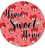 Home Sweet Home Hearts Wreath Sign, Wreath Rail, Wreath Base