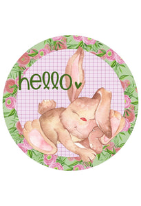 Hello Bunny - Wreath Sign