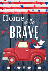 Home of the Brave rectangle, Wreath Sign