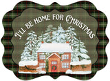 I'll Be Home For Christmas Benelux wreath sign, wreath rail