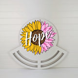 Hope sunflower wreath rail