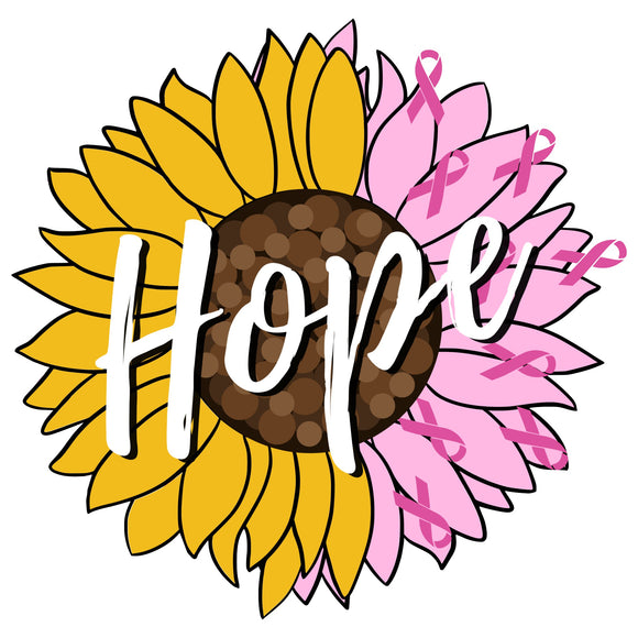 Hope sunflower wreath sign