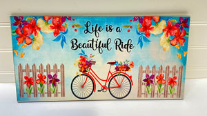 Life is a Beautiful Ride, wreath sign