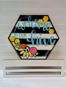 Welcome to our Hive Hexagon Printed Wreath Rail