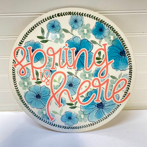 Spring is Here Florals - Wreath Sign