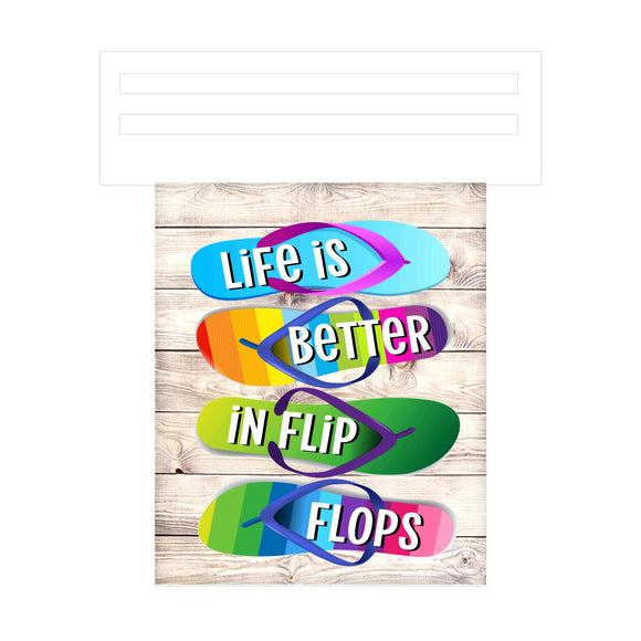 Life is Better in Flip Flops Rectangle Rail