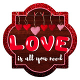Love Is All You Need Quatrefoil Wreath Sign, Wreath Rail